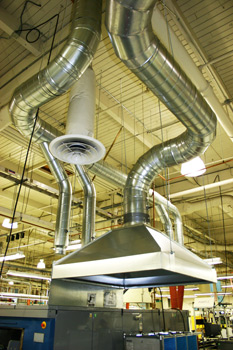 Even in an industrial enviroment, the ventilation components can be beautiful.