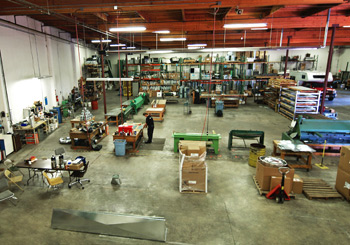 Protemp's sheetmetal fabrication shop.